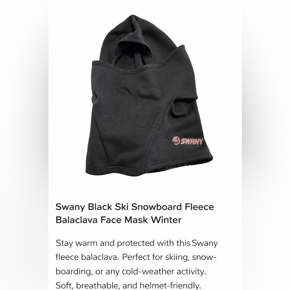 Swany Black Fleece Balaclava
